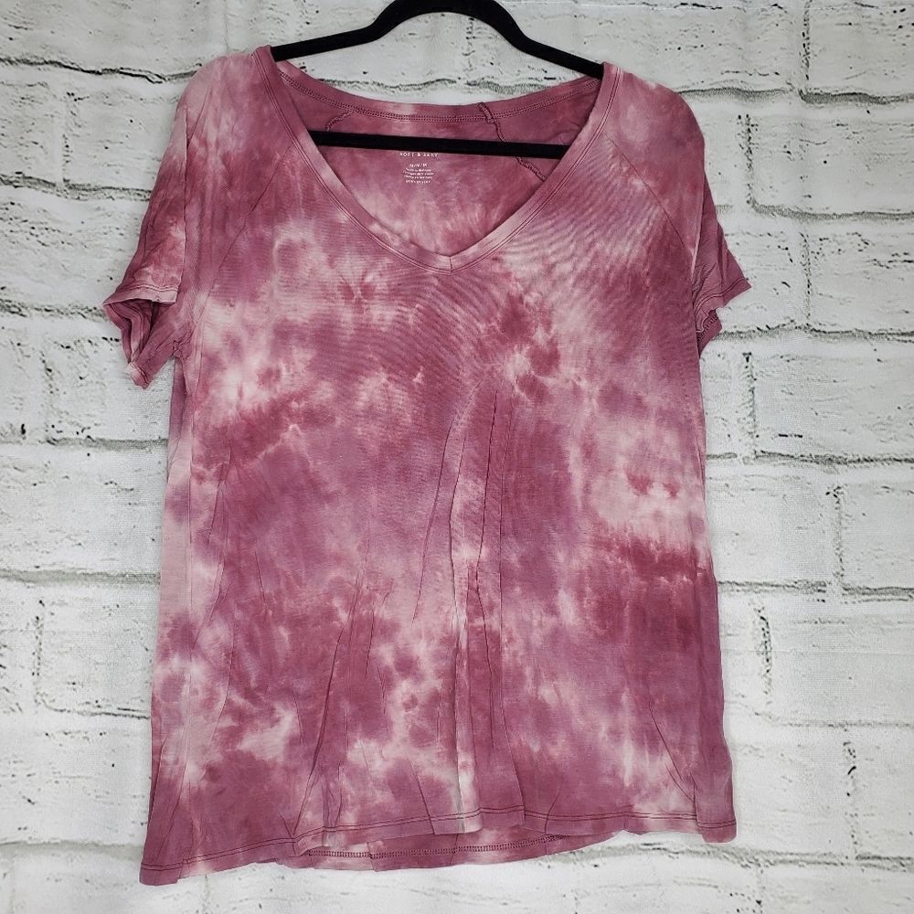 American Eagle soft & sexy pink tie dye t shirt M